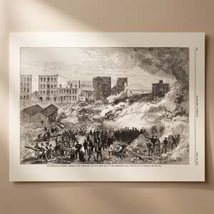 1878 Harper's Weekly Original Wood Engraving The Minneapolis Calamity Washburn M